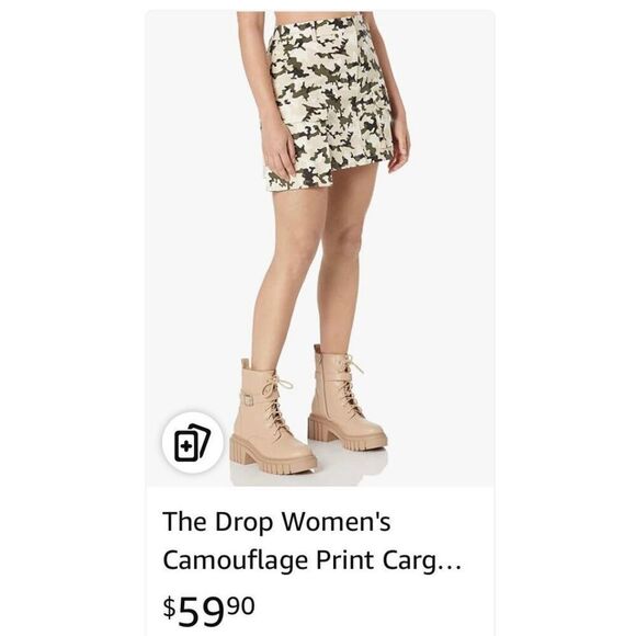 The Drop Women's Camouflage Print Cargo Mini Skirt - Picture 8 of 8